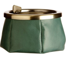 Пепельница нескользящая Marine Business зеленая, нерж. сталь и исск. кожа (10261267)